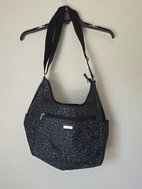 Baggallini Black Leopard Print Bag-Adjustable straps
